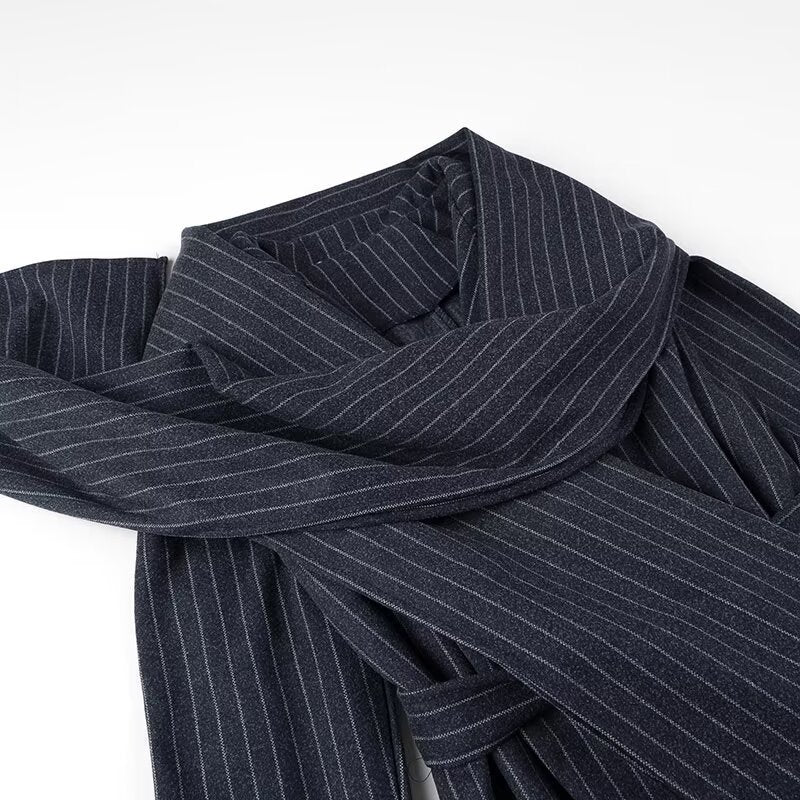 Damen Wickelmantel mit eleganter Kragenpartie und Gürtel EB