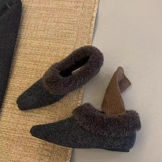 Damen warme und bequeme Hausschuhe mit kuscheligem Fleecefutter EB
