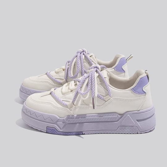 Damen Sportliche Chunky Sneakers mit atmungsaktiver Oberflächenstruktur EB