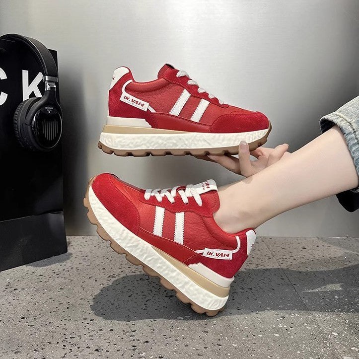 Damen Sportliche Chunky Sneakers mit hochwertigem Obermaterial und dämpfender Sohle EB