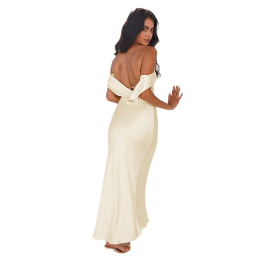 Damen Elegantes Maxikleid mit transparenten Details EB
