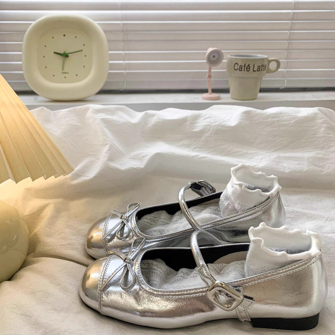 Damen elegante Ballerinas mit floralem Spitzen-Design und komfortablem Fußbett EB
