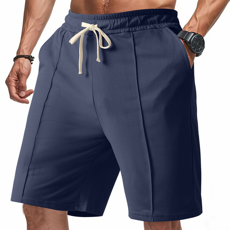 Herren nan knielange Relax-Bermuda mit flacher Bügelfalte, elastischem Tunnelzugbund und seitlichen Eingrifftaschen EB