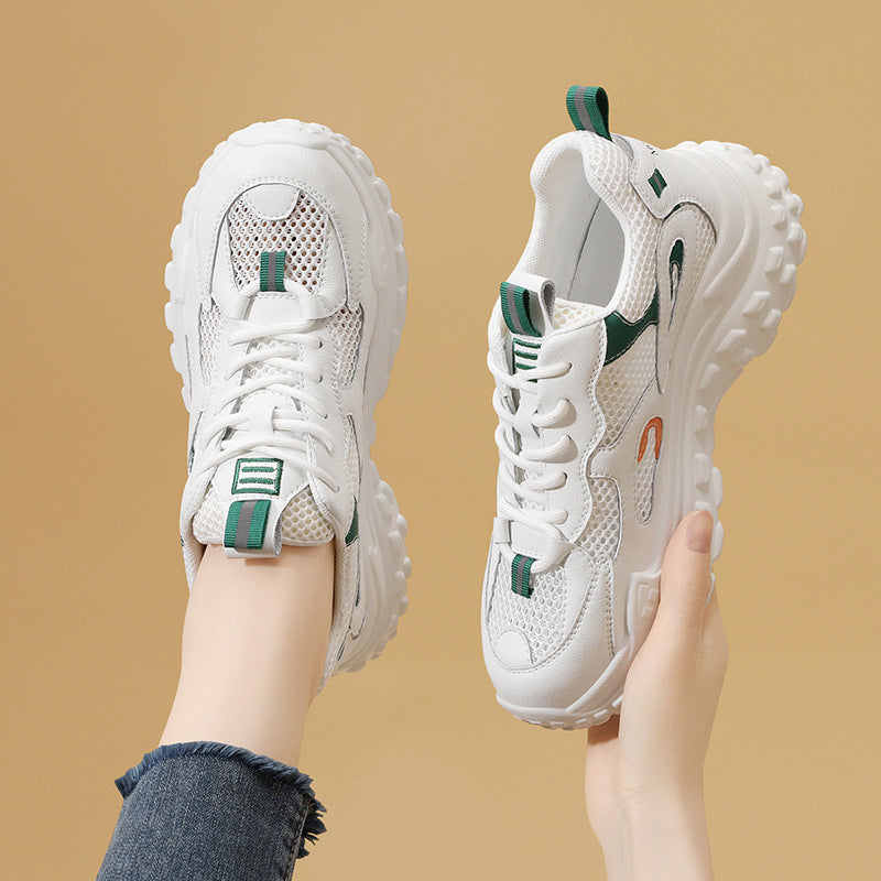 Damen modische und komfortable Trend-Sneaker mit atmungsaktivem Mesh-Obermaterial EB