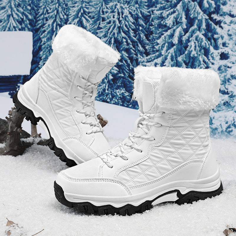 Damen Gefütterte Winterstiefel mit rutschfester Sohle und isolierendem Kunstfell EB
