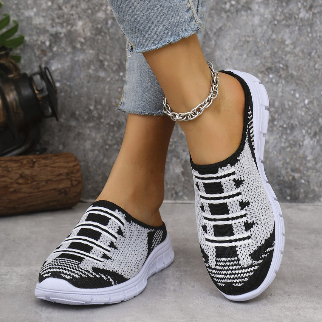 Damen Atmungsaktive Slip-On Sneakers mit elastischem Obermaterial EB