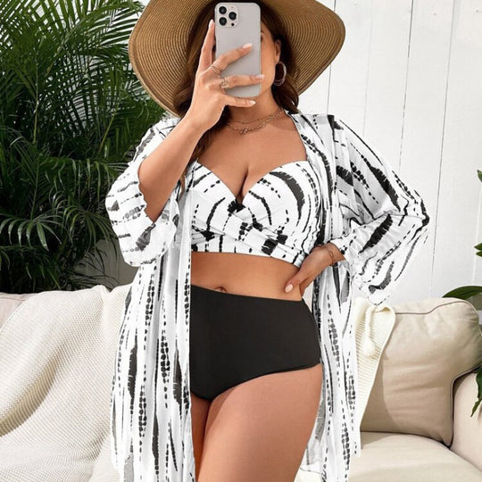 Damen Strandüberwurf mit modischem Schnitt und eleganten Mustern EB
