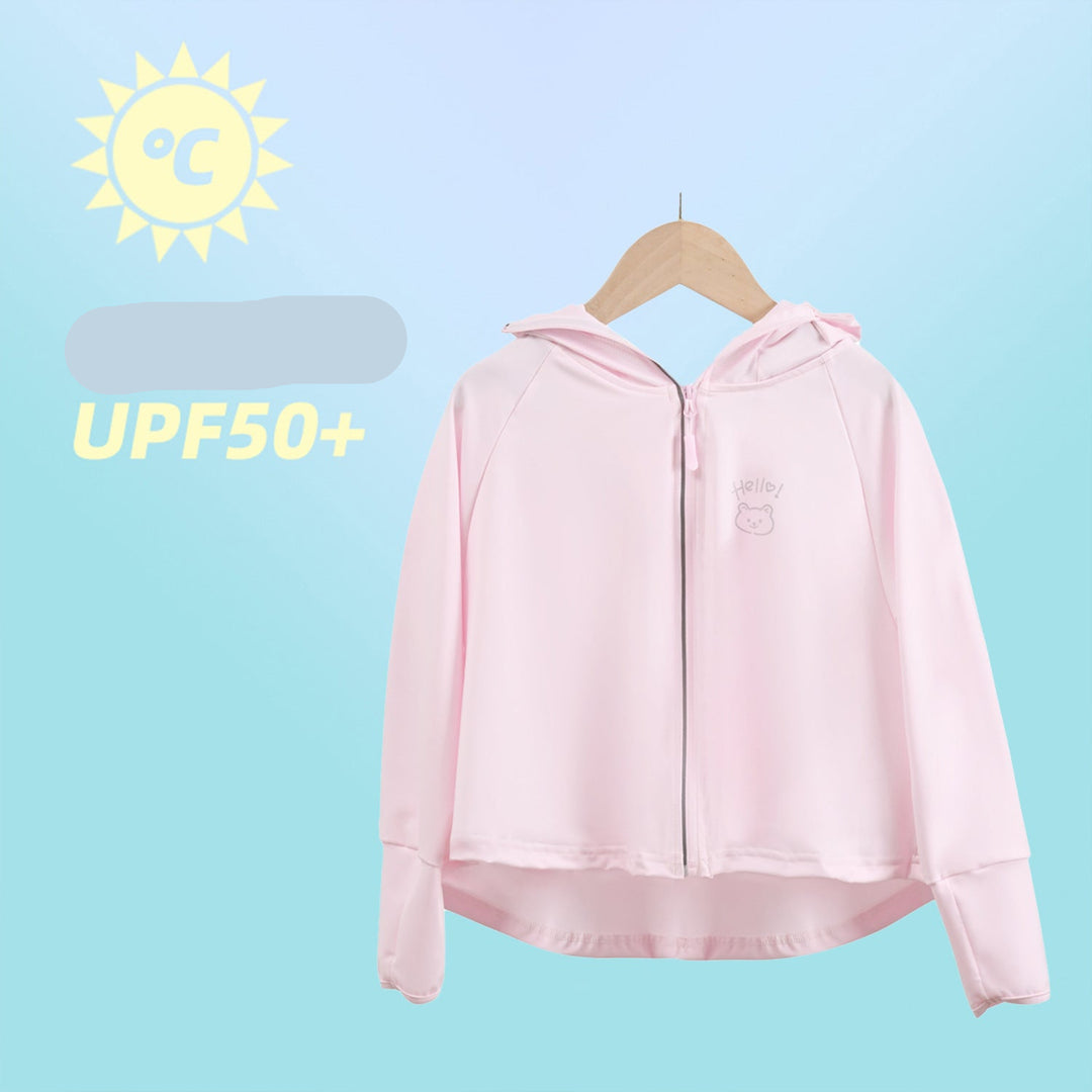 Damen Leichte Sportjacke mit Kapuze und verspieltem Tierdesign EB