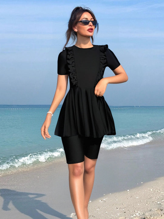 Damen Strandmode mit Rüschendetails EB