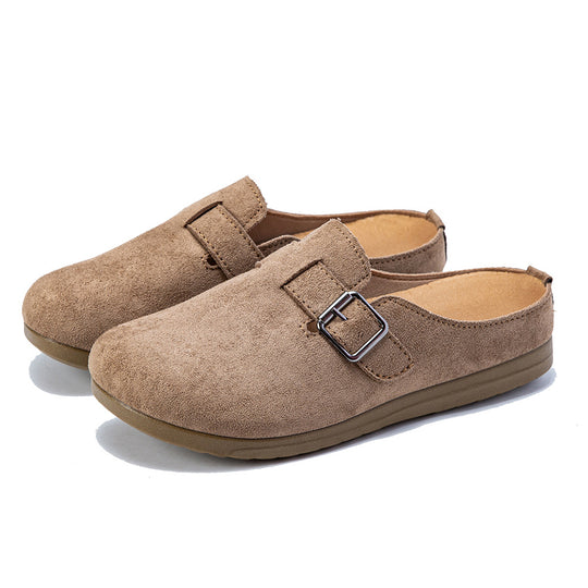 Damen Bequeme Hausschuhe mit verstellbarem Riemen und rutschfester Sohle EB