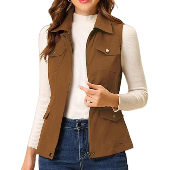 Damen Outdoor-Weste mit praktischen Taschen EB