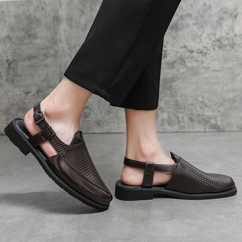 Herren Atmungsaktive Leder-Sandalen mit verstellbarem Riemensystem EB