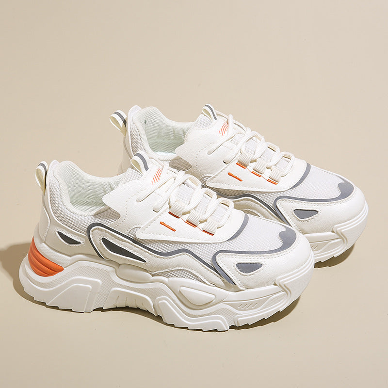 Damen Sportliche Chunky Sneakers mit atmungsaktiver Netzstruktur und schwerer Profilsohle EB