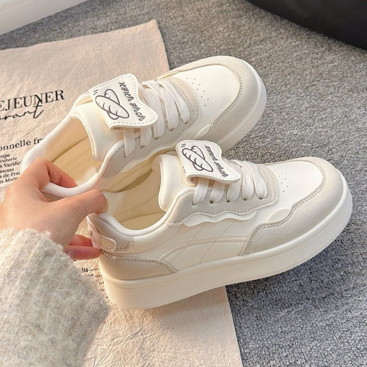 Damen Modische Sneaker mit luxuriösem Leder-Obermaterial EB