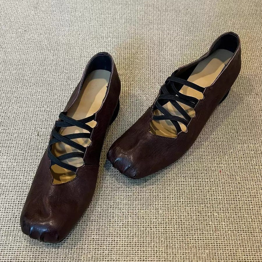 Damen Ballerinas mit modischem Schnür-Design und eleganter Passform EB