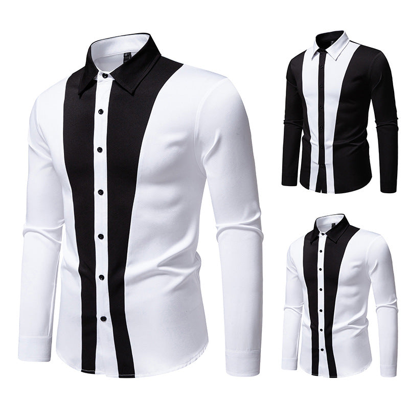 Herren Elegantes Hemd mit farbigen Kontrasteinsätzen EB
