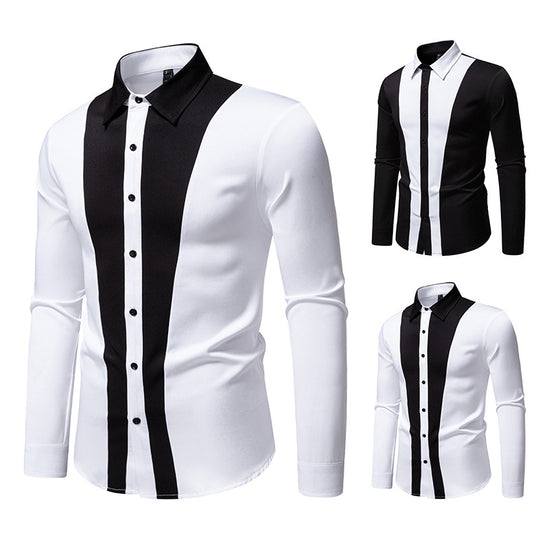 Herren Elegantes Hemd mit farbigen Kontrasteinsätzen EB
