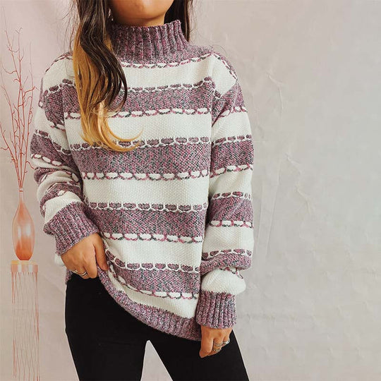 EB | Weiche Strickjacke mit Strukturierten Streifen Acryl Komfortabel und Warm