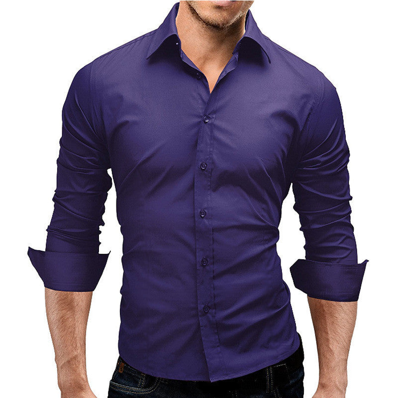 Herren nan tailliertes Businesshemd mit Cutaway-Kragen und Stretch-Baumwollmix EB
