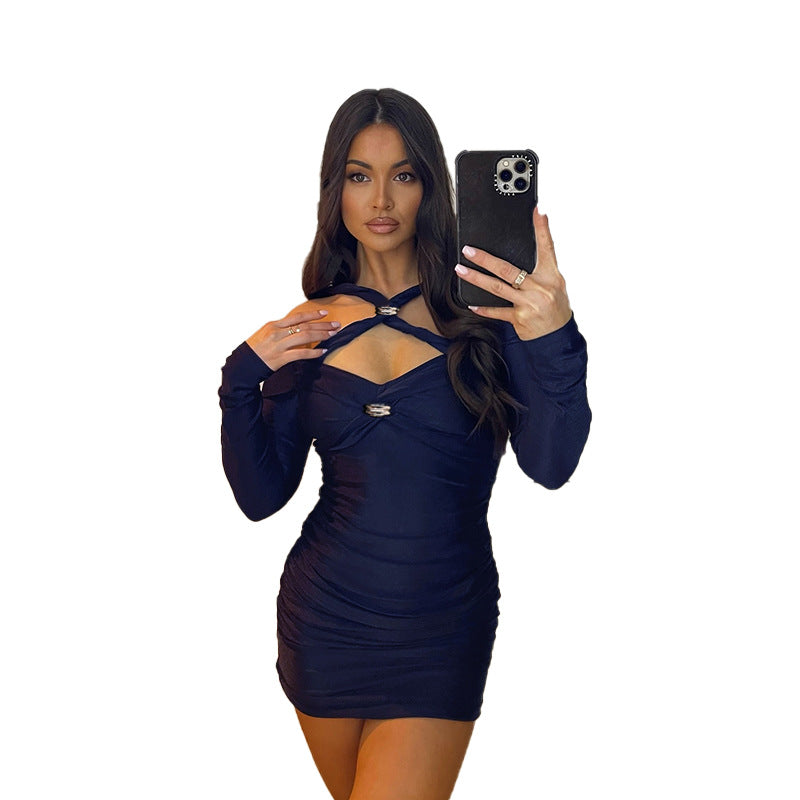 Damen figurbetontes Abendkleid mit schulterfreier Gestaltung und eleganten Raffungselementen EB