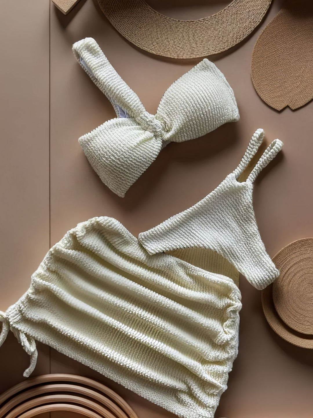Damen Bandeau-Bikini-Set mit Raffungen EB