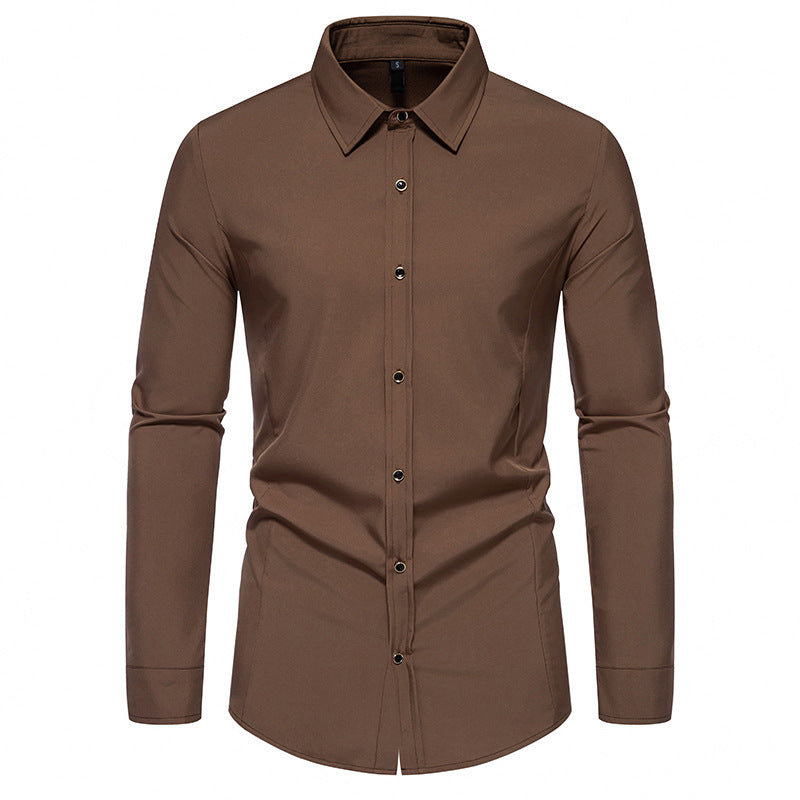 Herren modisches Langarmhemd mit elegantem Schnitt EB