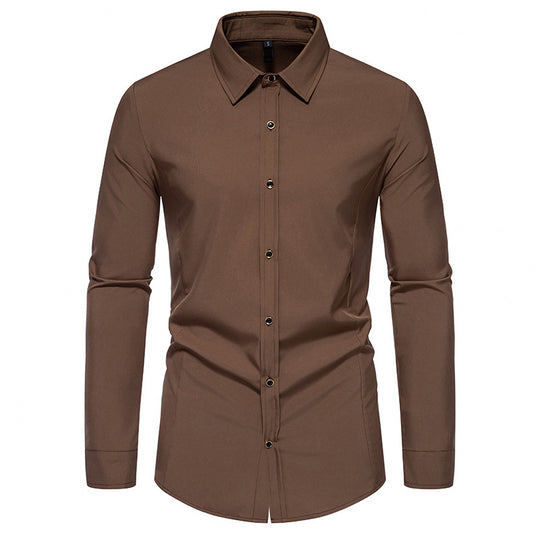 Herren modisches Langarmhemd mit elegantem Schnitt EB