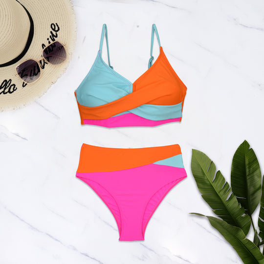 Damen Sportliches Zweiteiler Bikini-Set EB