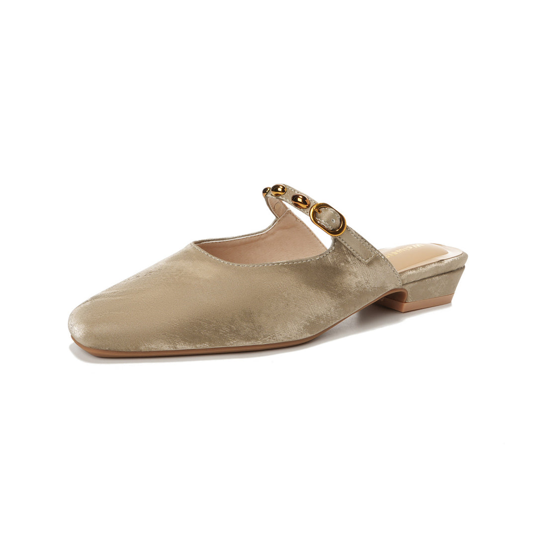 Damen elegante Slingback-Mules mit modischem Schnallenverschluss EB
