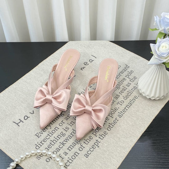 Damen Slingback-Ballerinas mit dekorativem Schleifenakzent EB