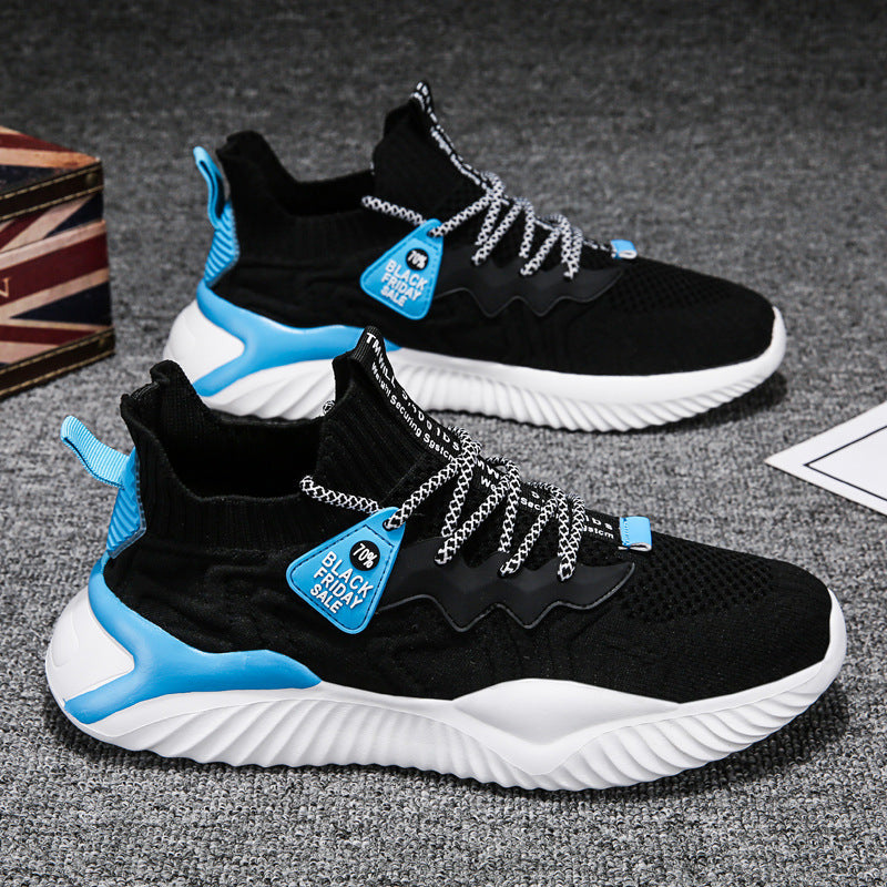 Damen Sportliche High-Performance Sneakers mit elastischem Strick-Material und leichtem Sohlenprofil EB