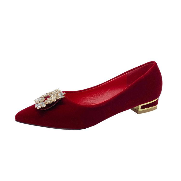Damen elegante Pumps mit glitzerndem Strassakzent und moderner Fessel EB
