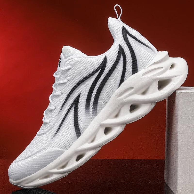 Herren futuristische Wellen-Sohlensneaker mit atmungsaktivem Strickoberteil EB