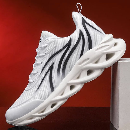 Herren futuristische Wellen-Sohlensneaker mit atmungsaktivem Strickoberteil EB