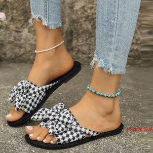 Damen modische Slides mit stilvollem Schleifen-Design EB