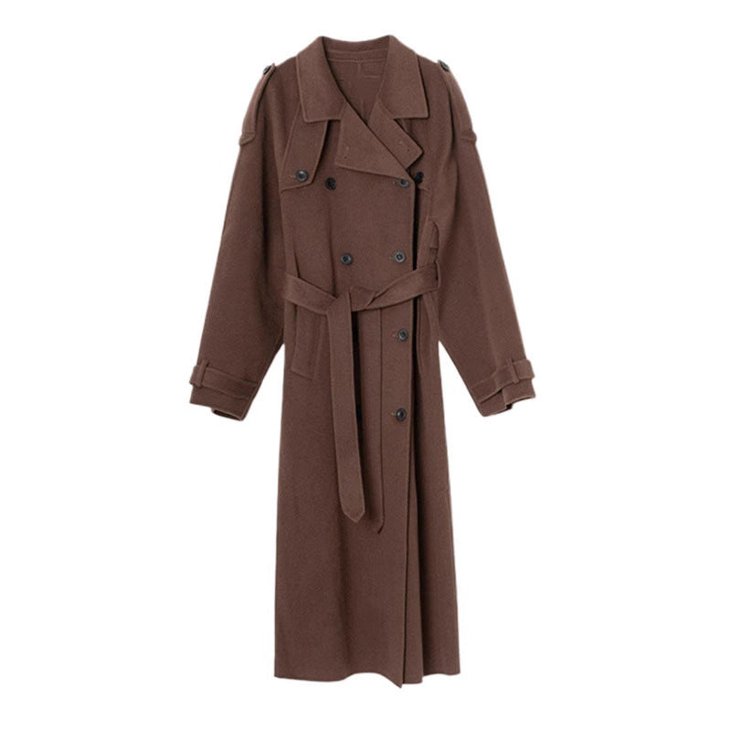 Damen Oversize Wintermantel mit elegantem Revers und praktischen Taschen EB