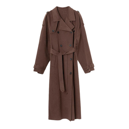 Damen Oversize Wintermantel mit elegantem Revers und praktischen Taschen EB