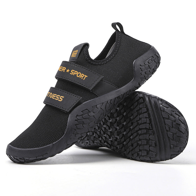 Damen nan atmungsaktive Klett-Sneaker mit flexibler rutschfester Gummisohle EB