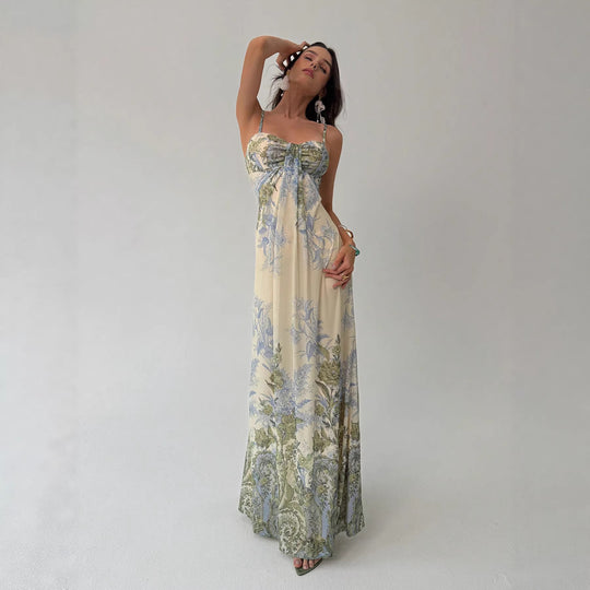 Damen Maxikleid mit floralem Design EB