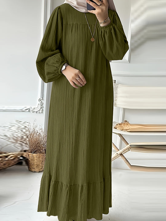 Damen Maxikleid mit waagerechtem Faltenwurf EB