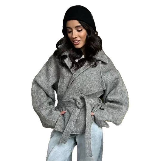 Damen oversized Wickeljacke EB