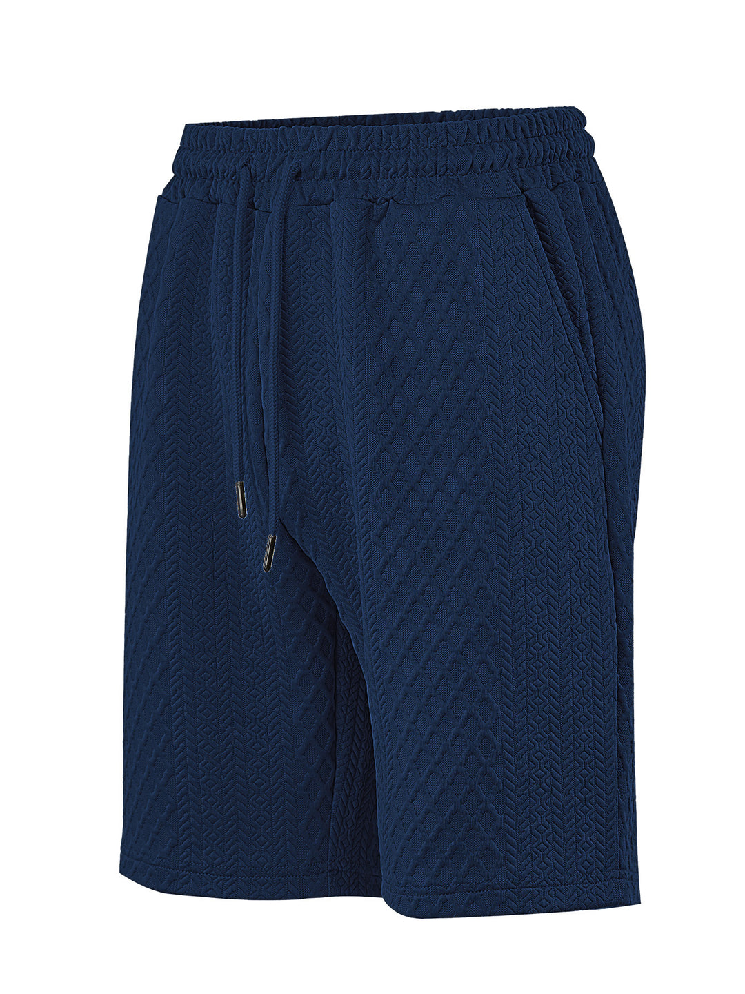 Herren nan strukturierte Lounge-Shorts mit Elastikbund Tunnelzug und seitlichen Eingrifftaschen EB