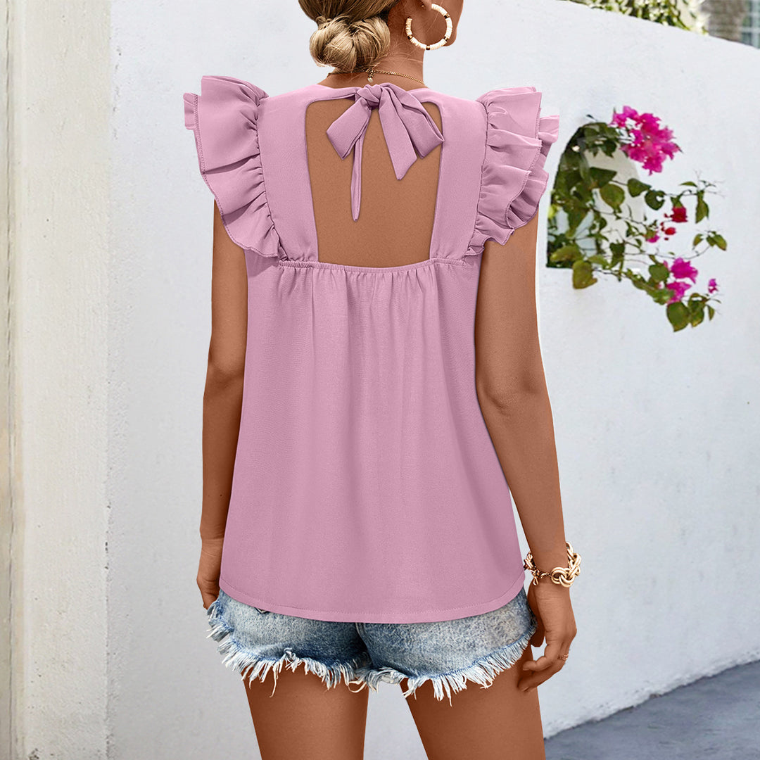 Damen Rüschenshirt mit elegantem Schnitt EB
