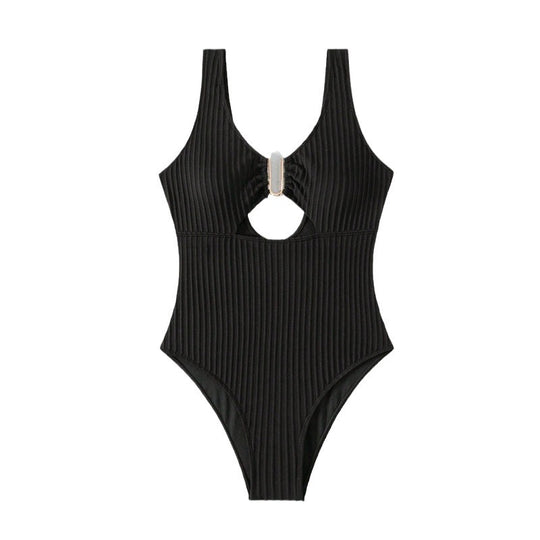 Damen Cut-Out Badeanzug mit elegantem Rippendesign EB