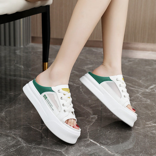 Damen Slip-On Sneaker mit atmungsaktiver Mesh-Oberfläche und sportlichem Design EB