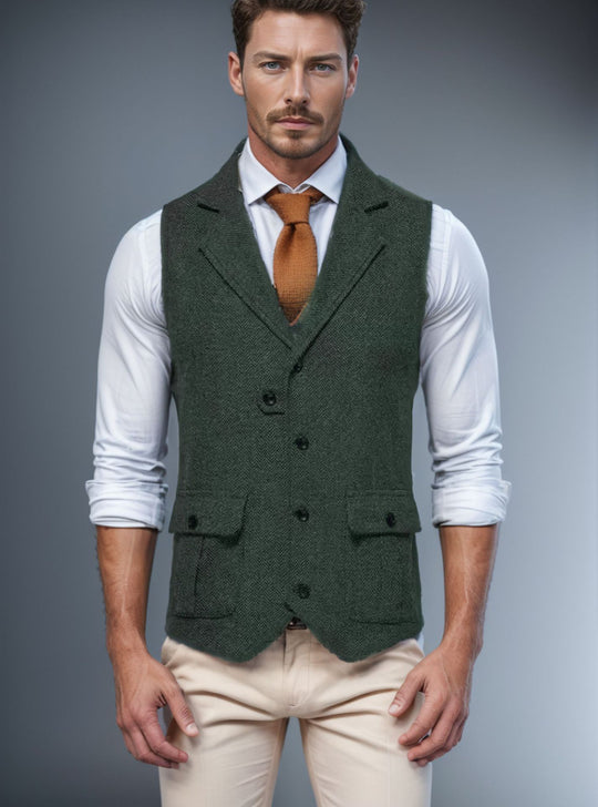 Herren Weste im klassischen Herringbone-Design EB