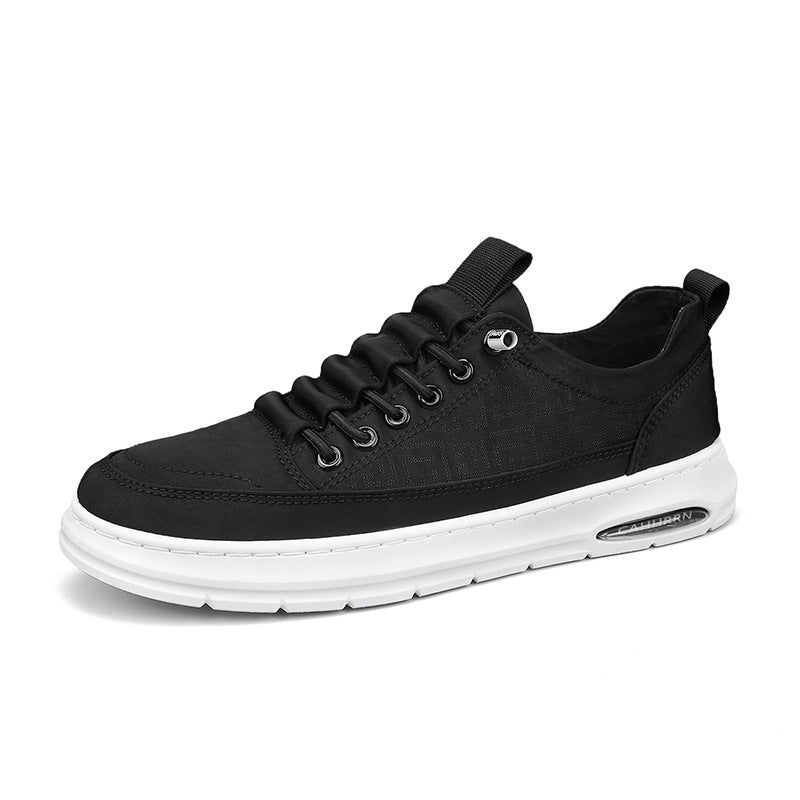 Herren urbaner Komfort‑Sneaker mit geprägtem Seitenmuster, gepolsterter Schnürlasche und dämpfender Luftkapselsohle EB