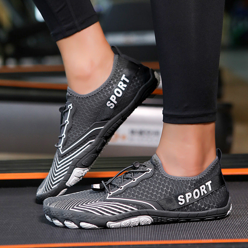 Damen Sportliche Aquaschuhe mit hoch atmungsaktivem Obermaterial und elastischer Schnürung EB