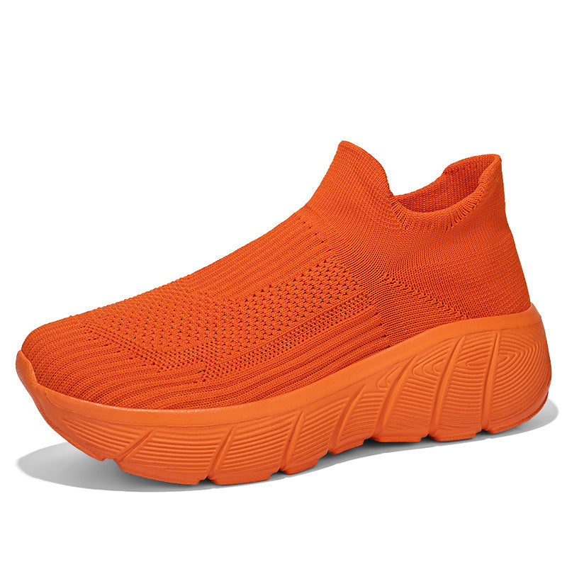 Damen Schnürlose Freizeitsneaker mit flexiblem Strick-Obermaterial EB