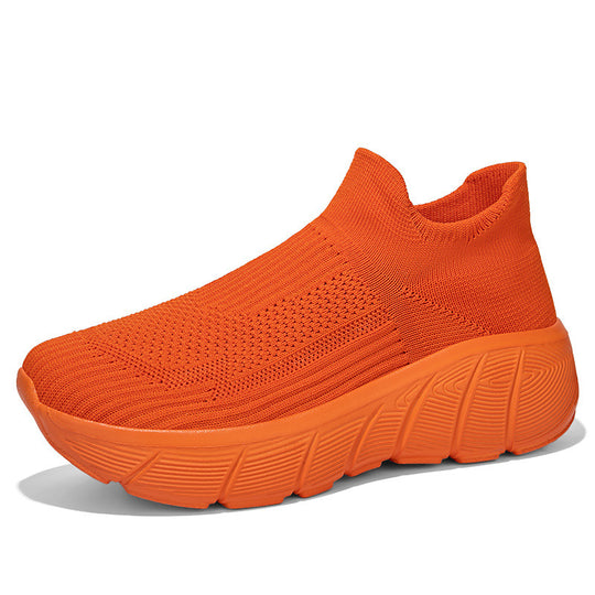 Damen Schnürlose Freizeitsneaker mit flexiblem Strick-Obermaterial EB